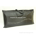 Soft black nylon bag with zipper for pillow packaging